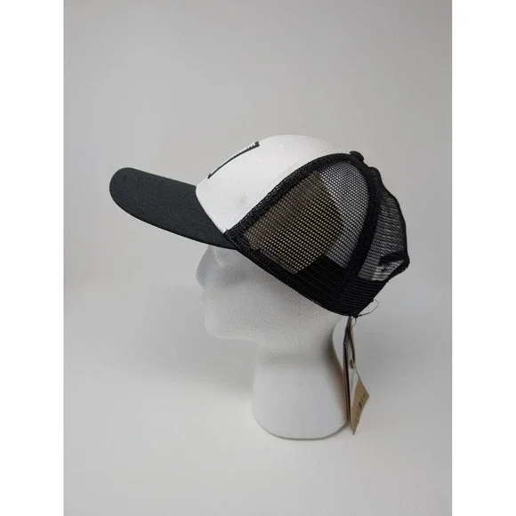 The North Face Mudder Trucker Hat White Black Embroidered Logo Adjustable - Picture 2 of 5